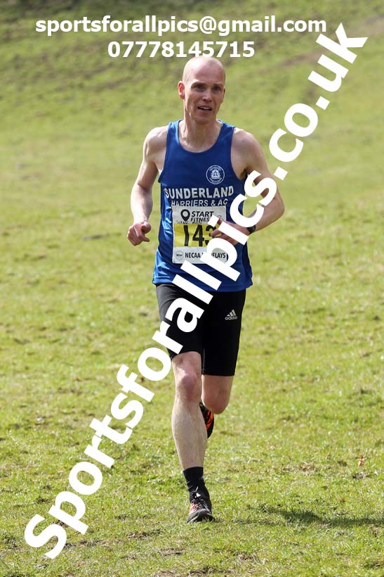 Masters men 2021 NECAA Cross Country Relays, Thornley Farm, Peterlee, Saturday, April 10th. Photo: David T. Hewitson/Sports for All Pics